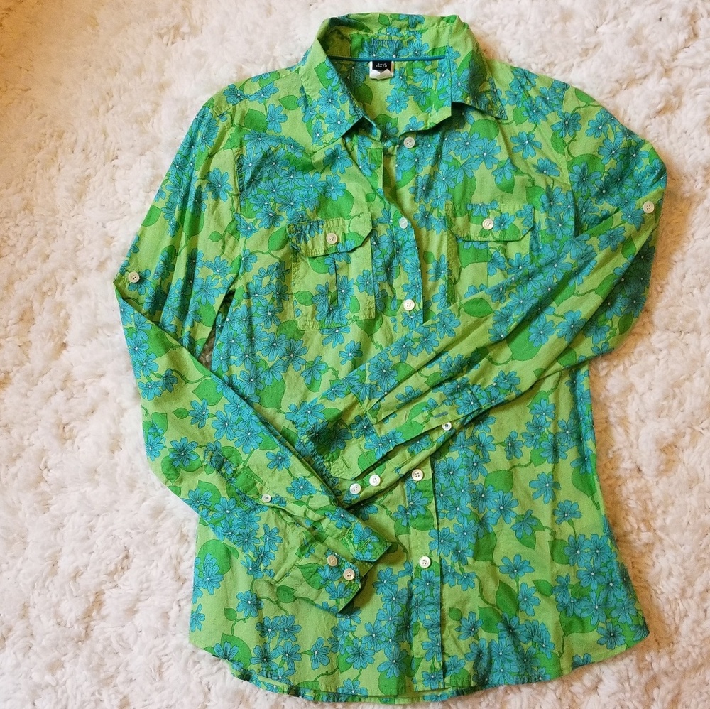 J. Crew Floral Button Down